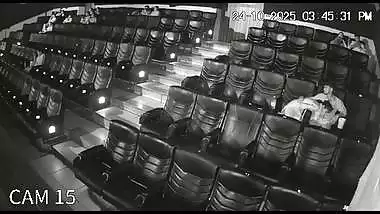 Blowjob in cinema theatre by horny girlfriend