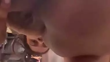 Huge ass busty girl in horniness rubbing pussy