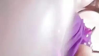 Sexy shemale masturbating and showing her big dick