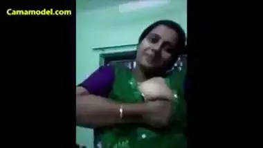 Busty pretty girl showing boobies to boyfriend