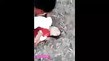 Outdoor Indian blue film of a youthful cutie fucking her ally in the park