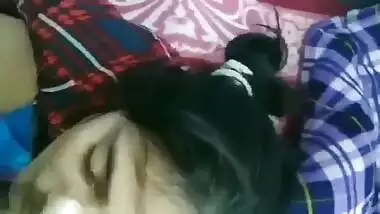 Horny Desi XXX girl gets load of cum on face with dirty talkings MMS