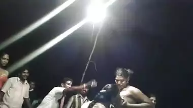 Several Desi chicks dance with XXX tits exposed during outdoor sex party