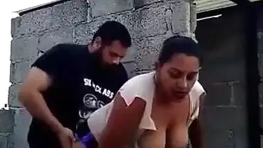 Sri Lankan Office Lady Hard Fucked from Behind on a Rooftop (Very Horny)