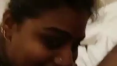 Sucking a dick before getting fucked in the Telugu sex video
