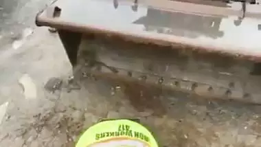 Construction Worker Getting Sucked by Engineering Student at Work Site Publicly