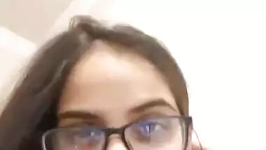 Sexy college girl showing her boobs and fingering pussy 2 video clips part 1