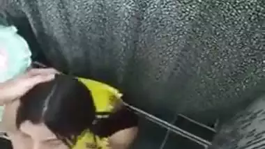East Indian girl fucks in a bathroom in the Indian sex video