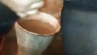 Pretty Desi woman in XXX stockings shaves pussy in front of husband