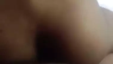 Girl in the reverse cowgirl position in the Tamil sex video