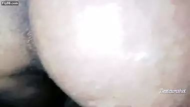 Hot desi housewife pushpa got dried by her stepson in doggy style and Desi pussy massage