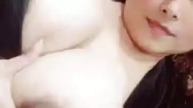 Huge boobs Paki lady selfie videos shared online